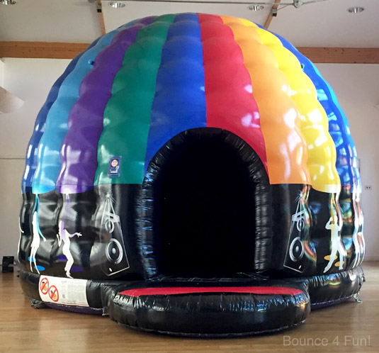 bouncy castle disco dome with slide