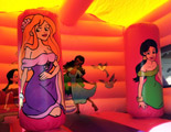 Princess and the Dragon bouncy castle and slide